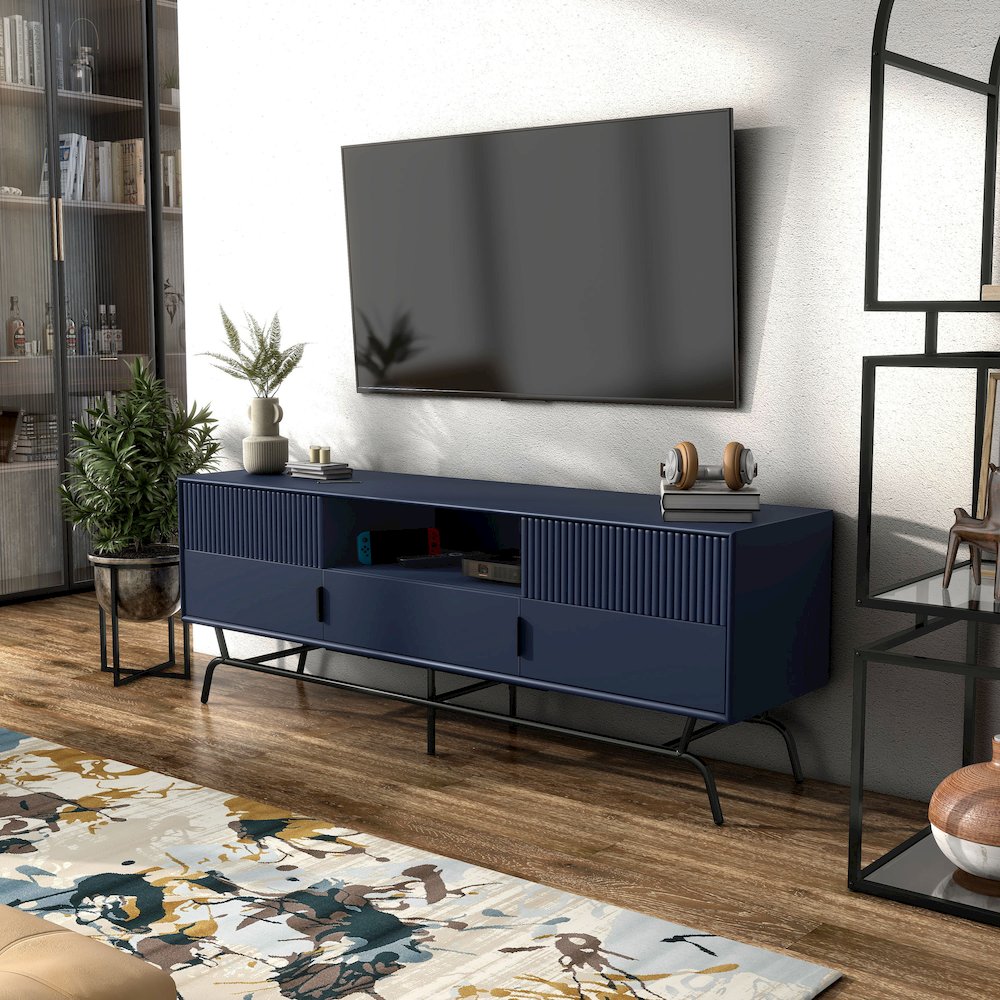 Yaztra TV Stand Fits TV's up to 65 in. with 3 Drawers. Picture 5