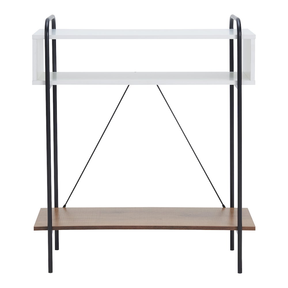 Shaye White 2-Shelf Wood Console Table. Picture 2