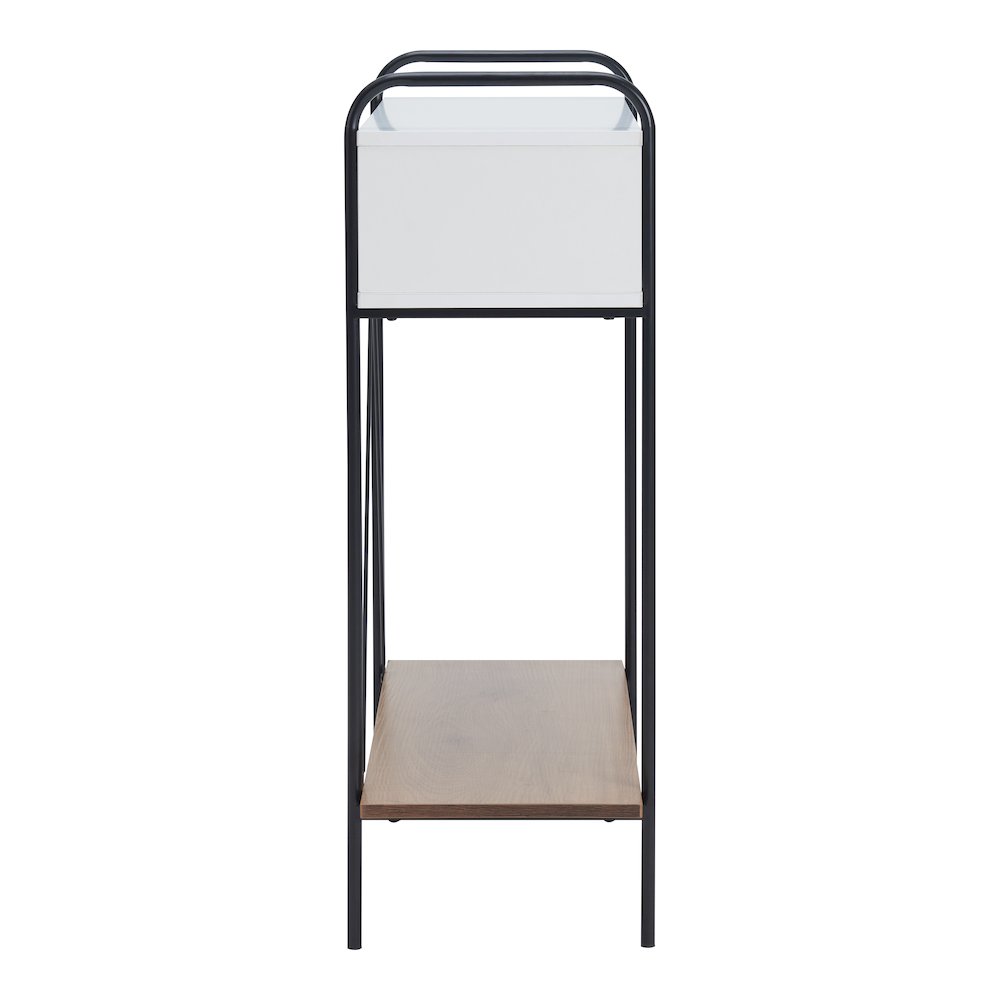 Shaye White 2-Shelf Wood Console Table. Picture 3