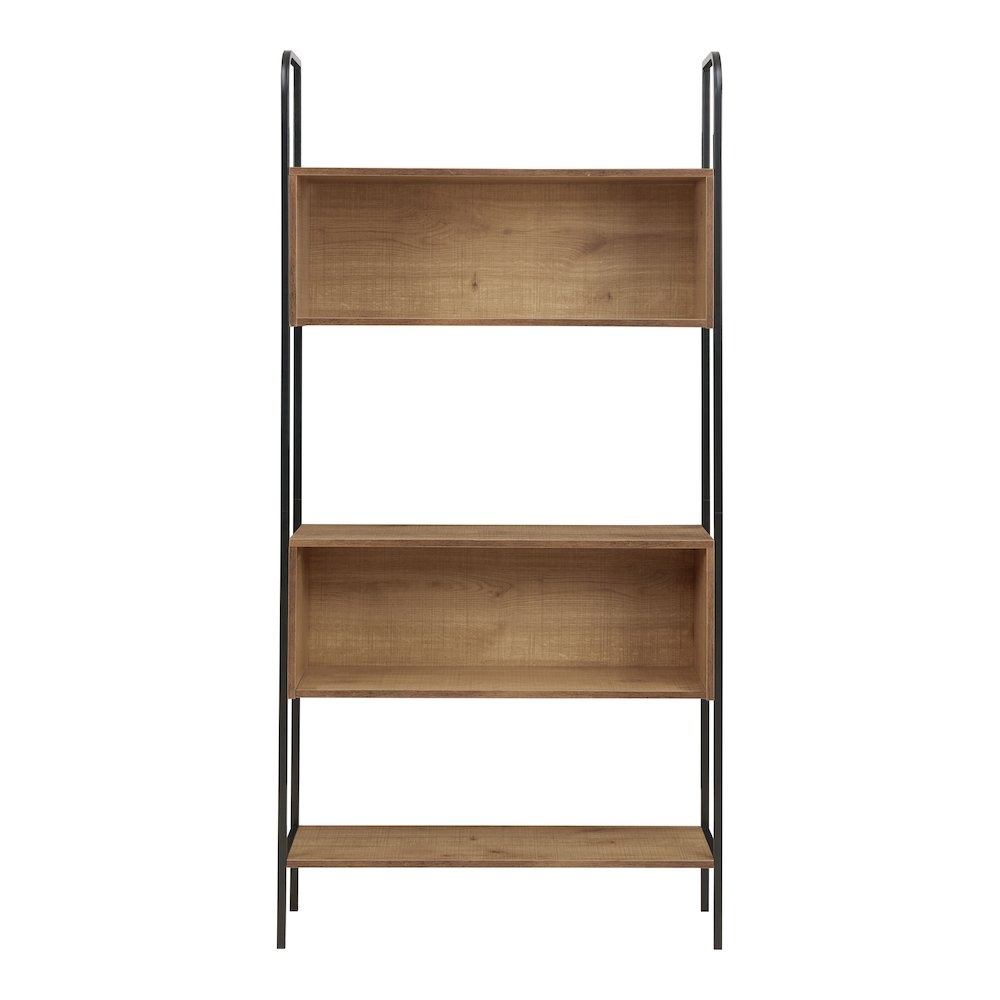 Milan Distressed Oak Accent Bookcase with 5 Shelves. Picture 2