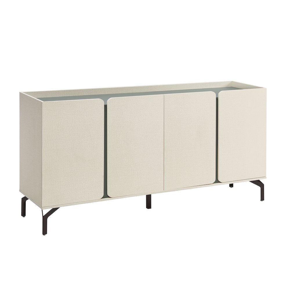 Kono Contemporary 60" Buffet with 6 Shelves and 4 Doors. Picture 1