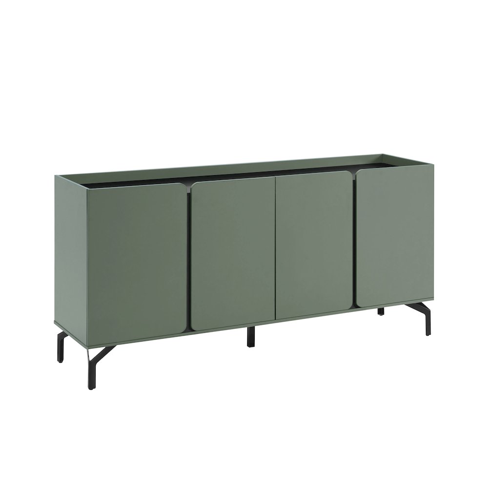 Kono Contemporary 60" Buffet with 6 Shelves and 4 Doors. Picture 1