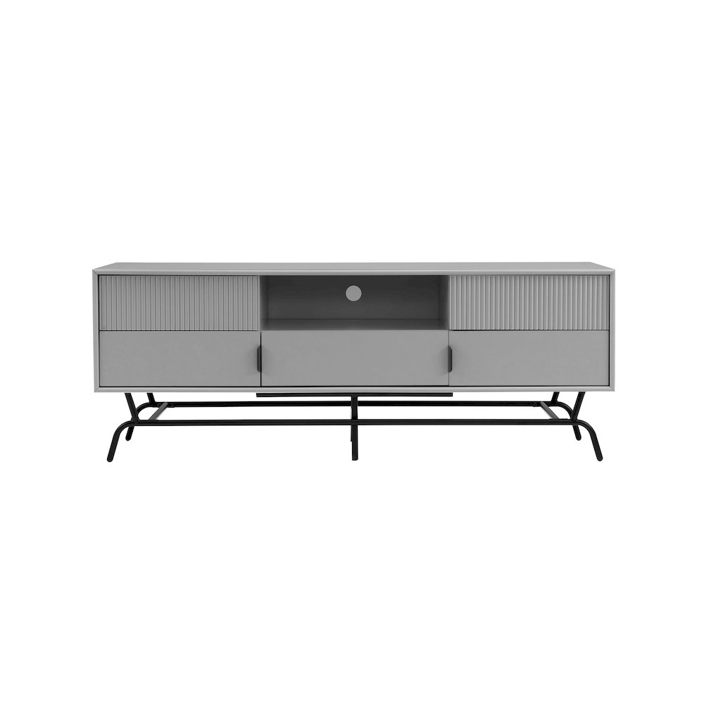 Umi Contemporary TV Stand for TV's up to 65" in Gray Pure. Picture 1