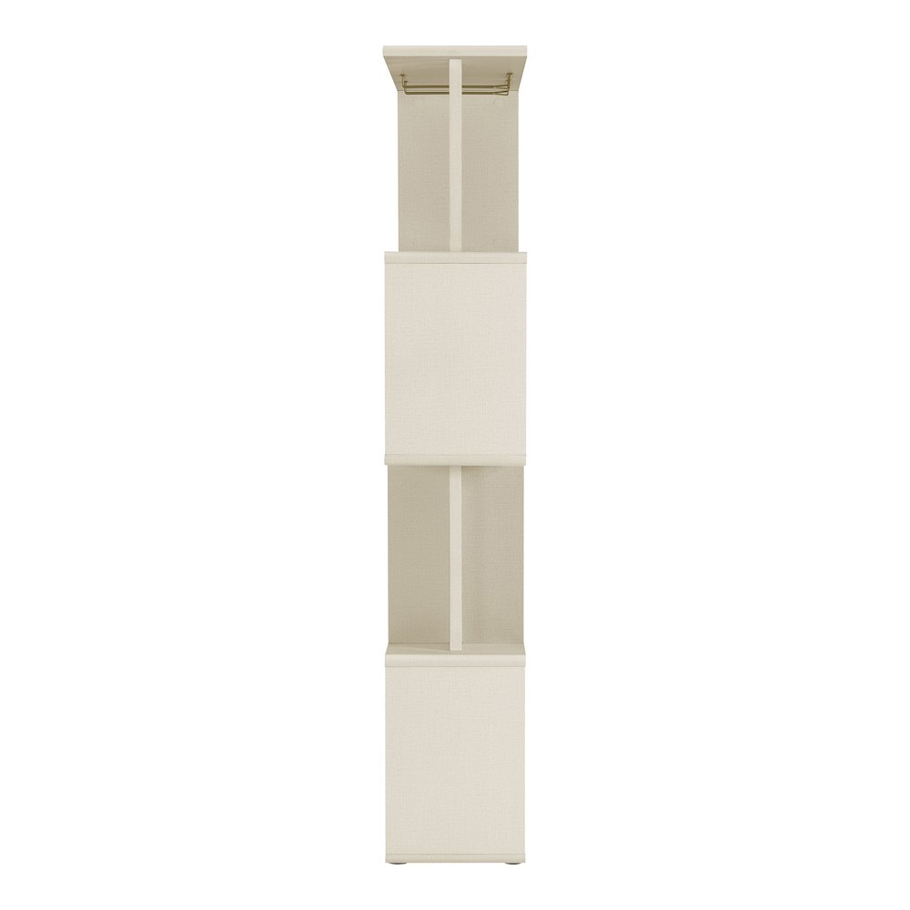 Ena 18-Bottle Cream Weave and Brass Wine Rack. Picture 3