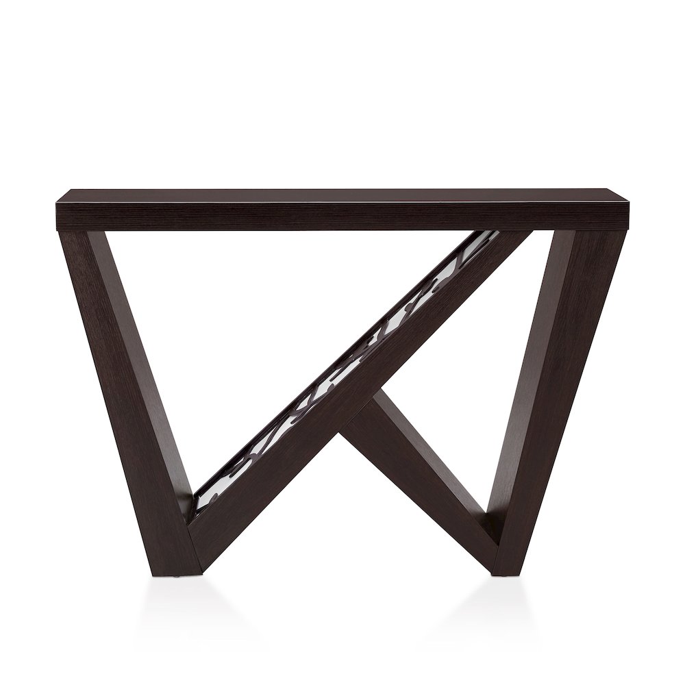 Wyll Contemporary Indoor LED Wood Console Table with Remote. Picture 2