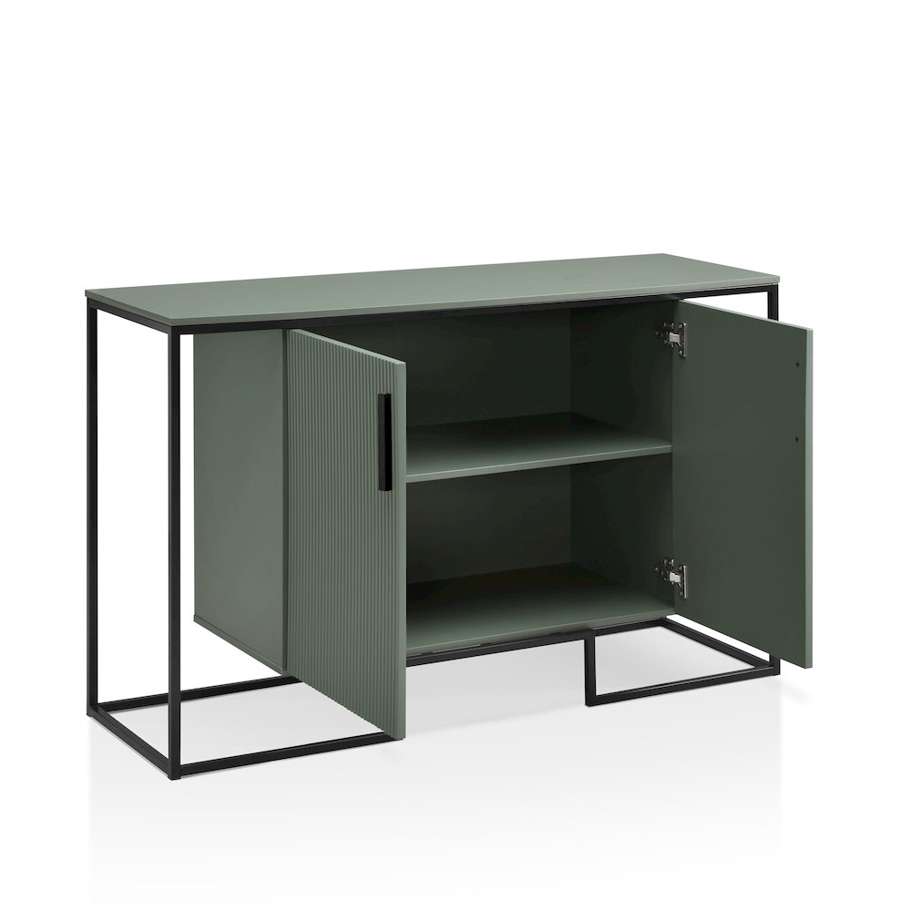 Kono Contemporary 2-Shelf Buffet in Sage Green. Picture 2