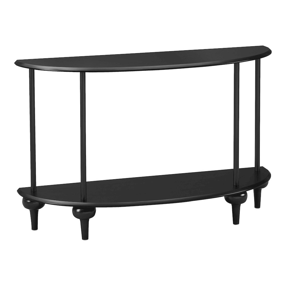 Soela Half Moon Composite Console Table with Shelf. Picture 1
