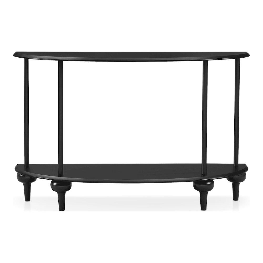 Soela Half Moon Composite Console Table with Shelf. Picture 2