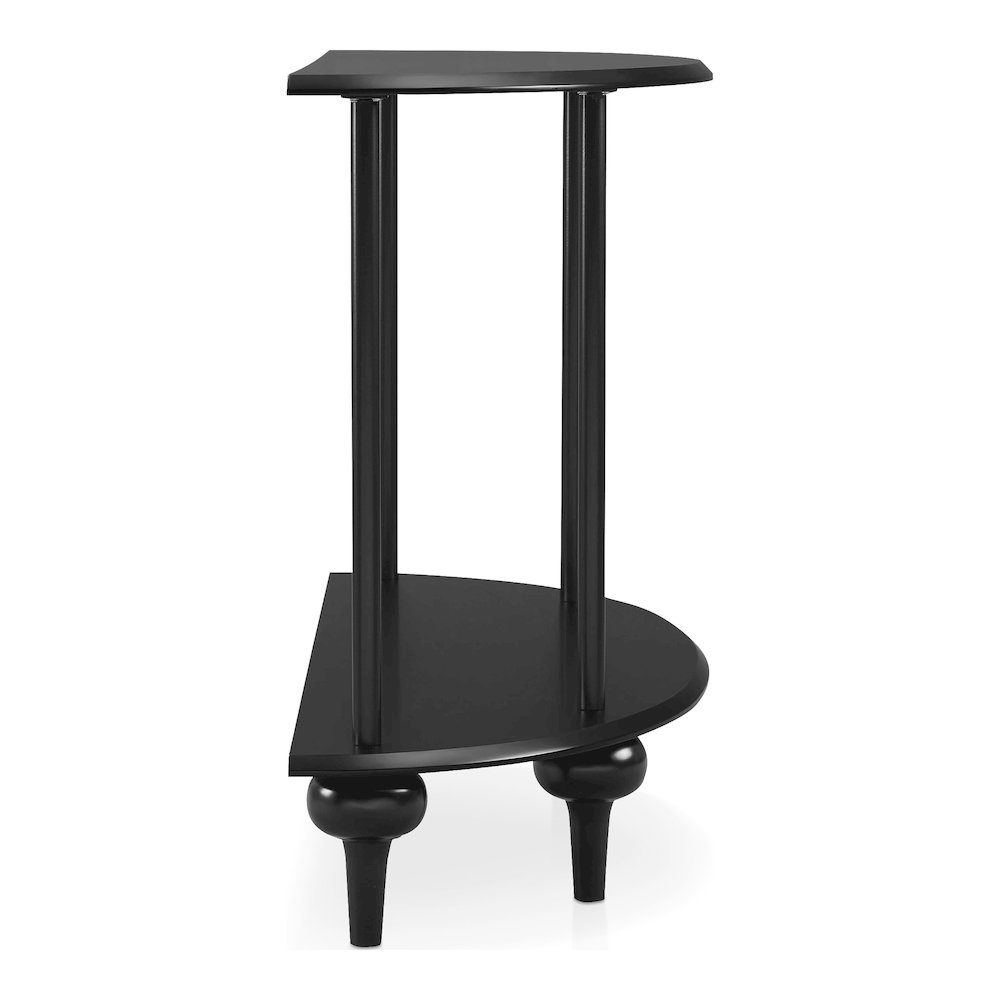 Soela Half Moon Composite Console Table with Shelf. Picture 3