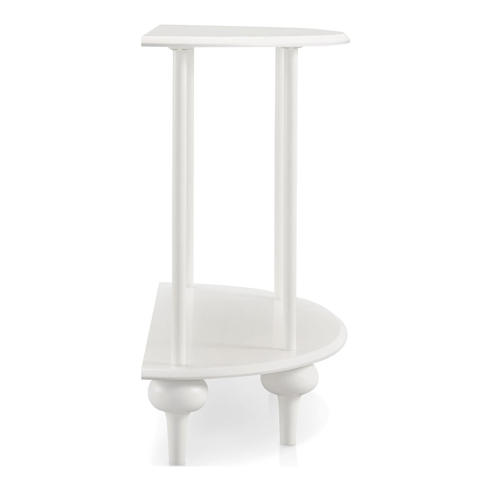 Soela Half Moon Composite Console Table with Shelf. Picture 3