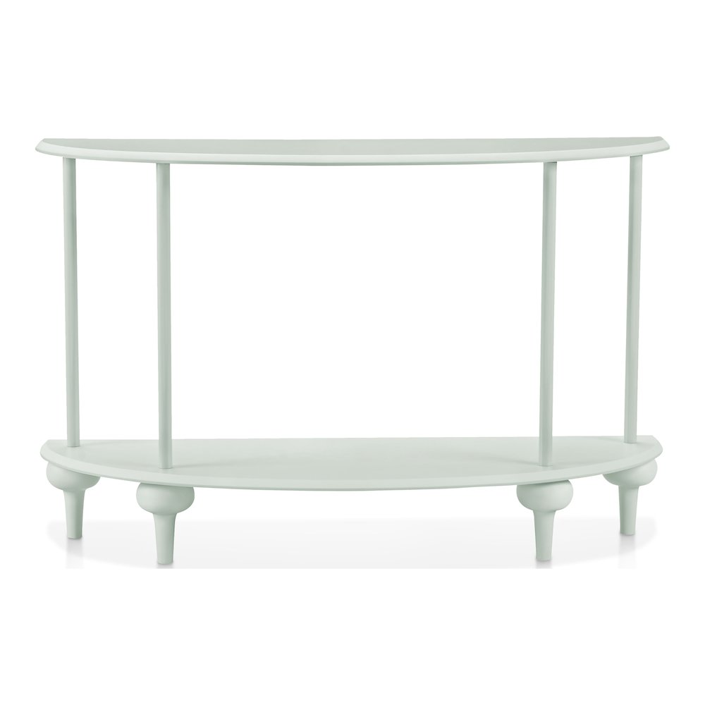 Soela Half Moon Composite Console Table with Shelf. Picture 2