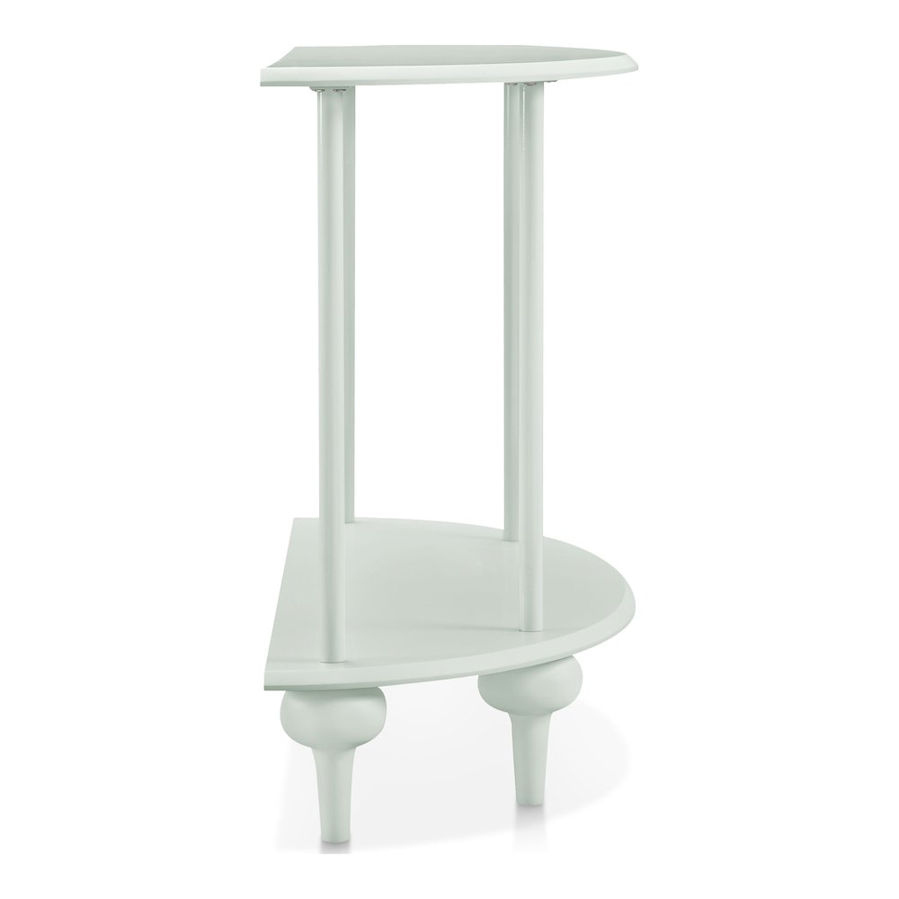 Soela Half Moon Composite Console Table with Shelf. Picture 3