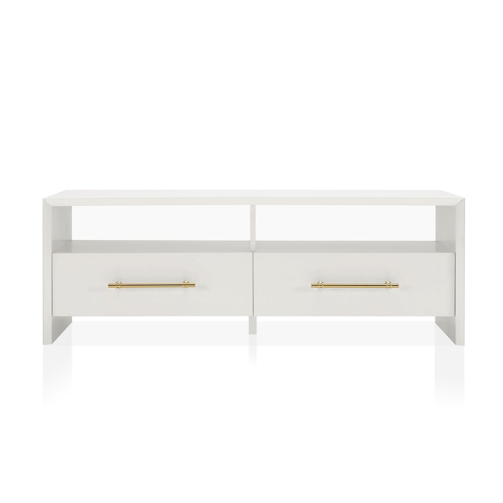 Elvora Modern Wood 2-Drawer and 2-Shelf Coffee Table. Picture 2