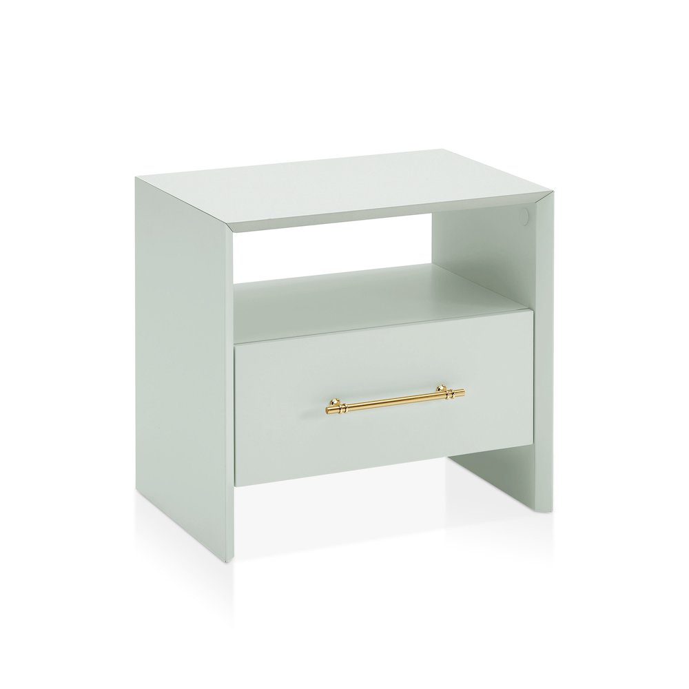 Elvora Modern Wood 1-Drawer and 1-Shelf End Table. Picture 1