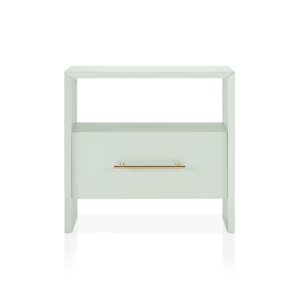 Elvora Modern Wood 1-Drawer and 1-Shelf End Table. Picture 2