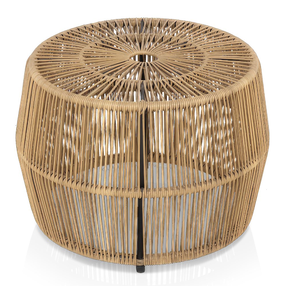 Muse & Lounge Co. Meja Wicker Round Outdoor Coffee Table. Picture 1