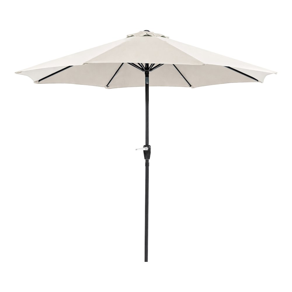 Ella 9' Outdoor Metal Round Patio Sherpa Umbrella. Picture 1