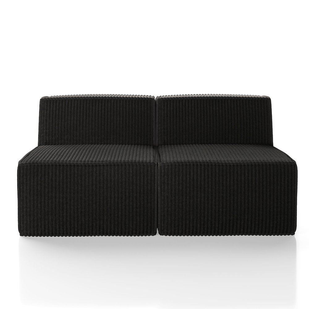 Winkler 63" Chenille Modular Armless Loveseat. Picture 2