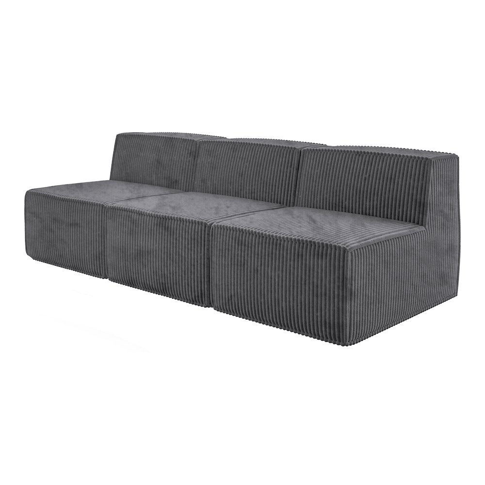 Winkler 2-Piece Chenille Modular Armless Sofa Set. Picture 3