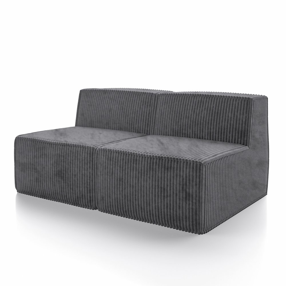 Winkler 63" Chenille Modular Armless Loveseat. Picture 1