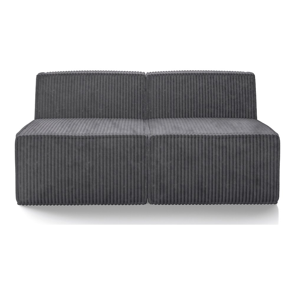 Winkler 63" Chenille Modular Armless Loveseat. Picture 2