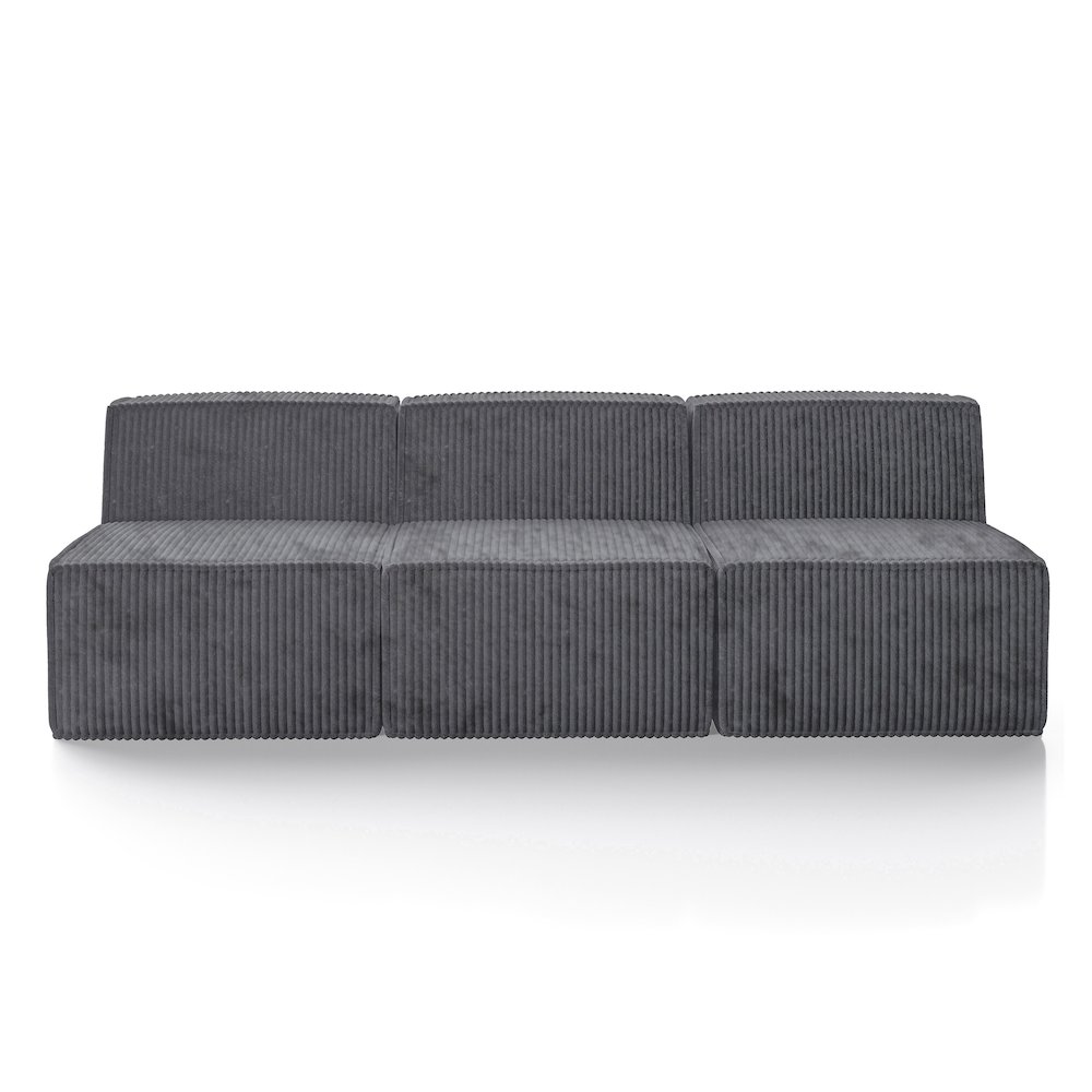 Winkler 94.5" Chenille Modular Armless Sofa. Picture 2