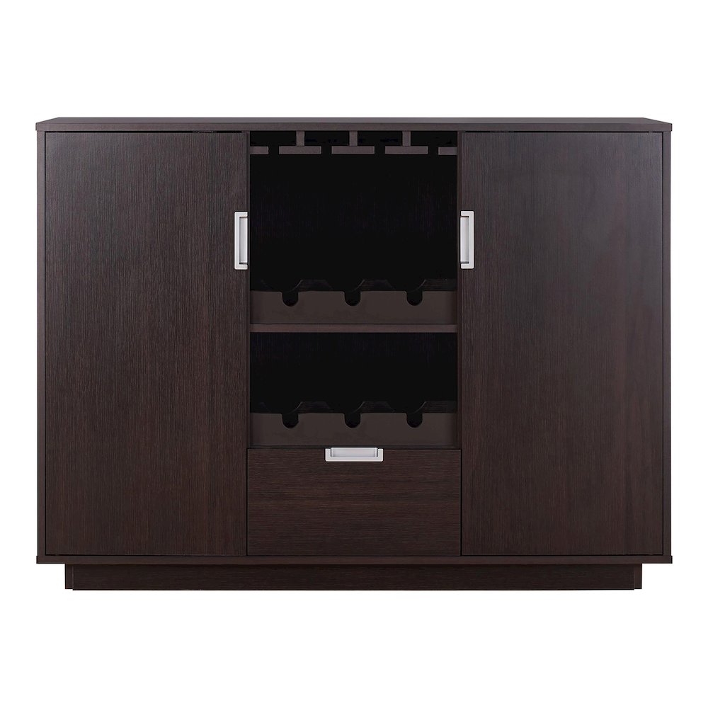 Porter Contemporary Wood Multi-Storage Buffet in Espresso. Picture 2