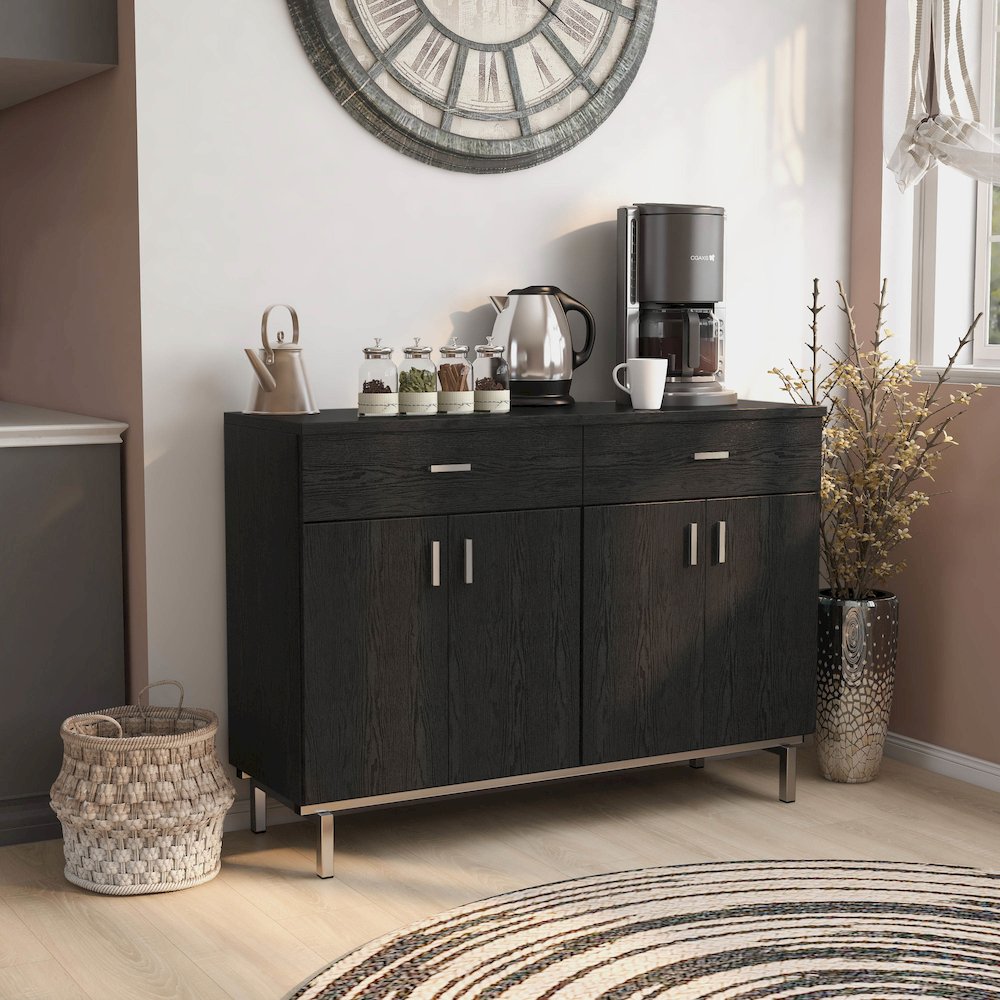 Coloma Wood 2-Drawer Buffet Server. Picture 4