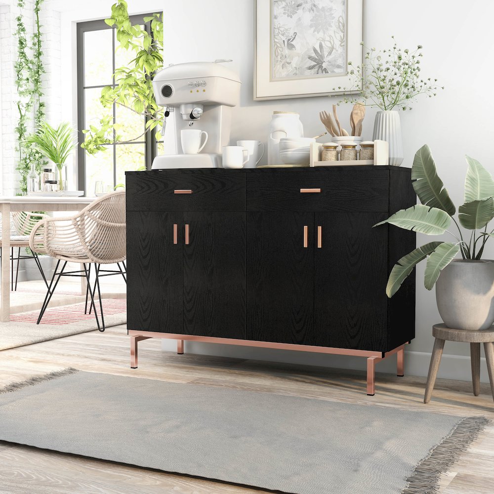 Coloma Wood 2-Drawer Buffet Server. Picture 4
