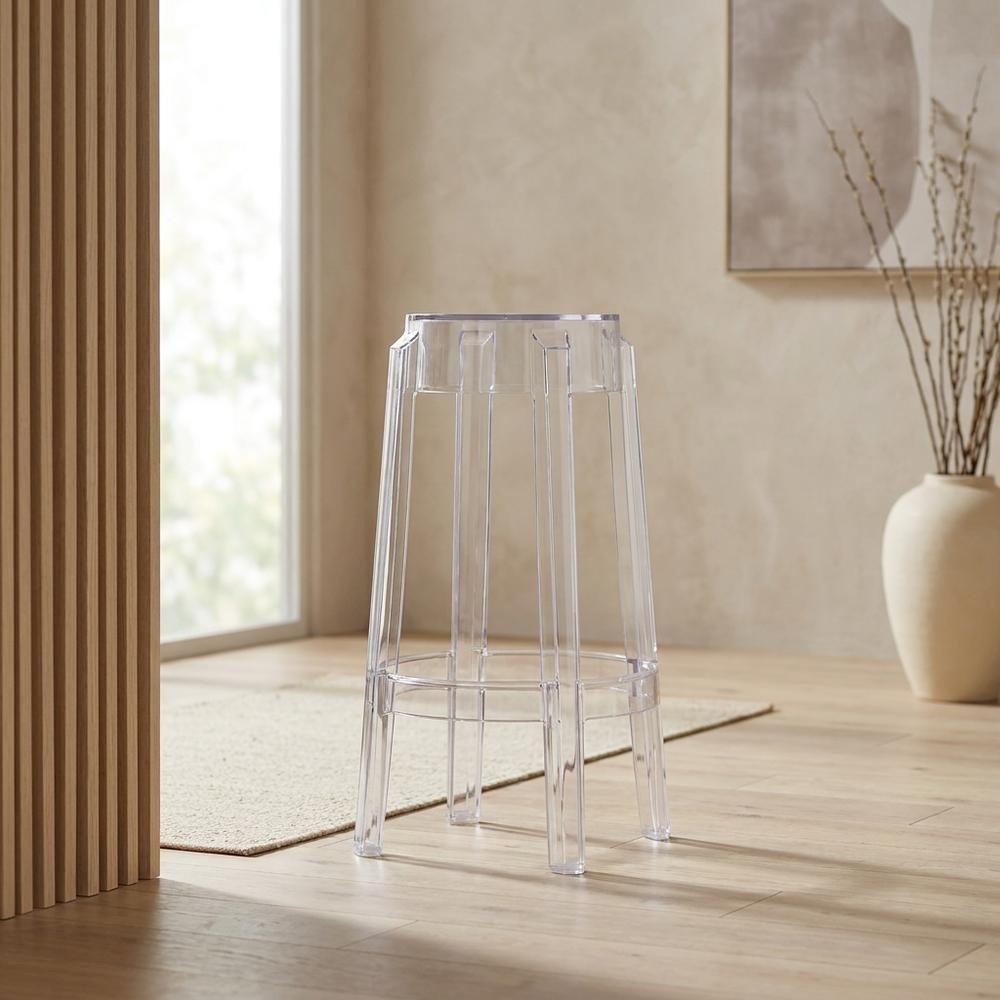 Acrylic Backless Counter Stool, Clear Color. Picture 3