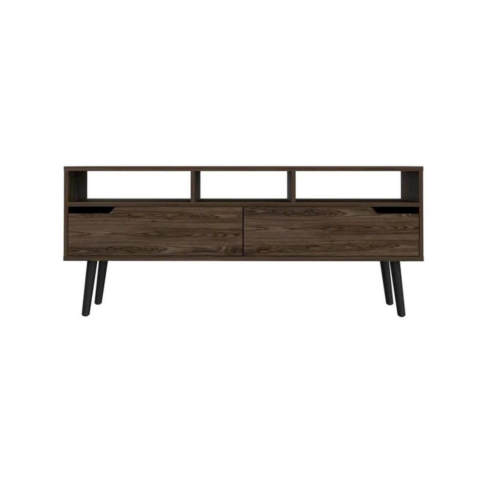 Oslo Tv Stand Dark Walnut MDF. Picture 2