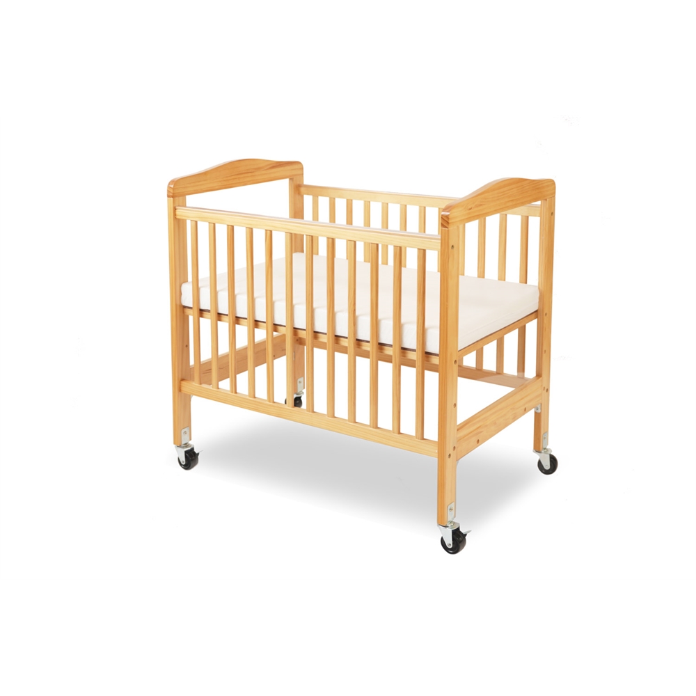 Compact Non-folding Wooden Window Crib, Natural. Picture 3
