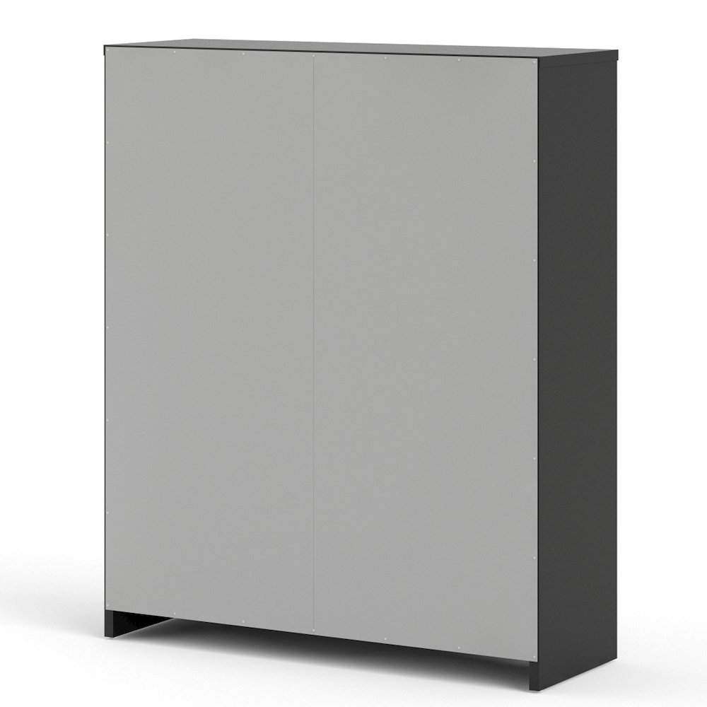 Bright 2 Drawer Shoe Cabinet, Black Matte. Picture 5
