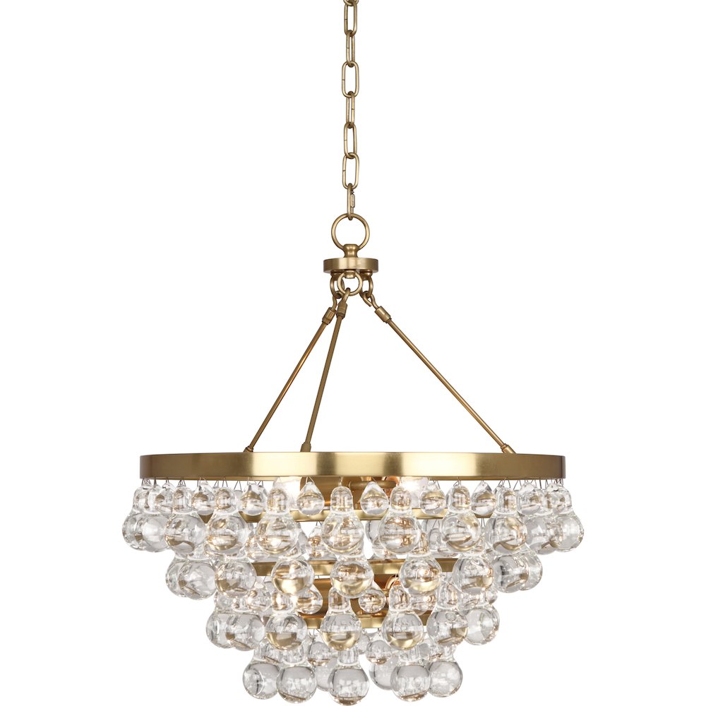 Bling Chandelier in Antique Brass Color. Picture 1
