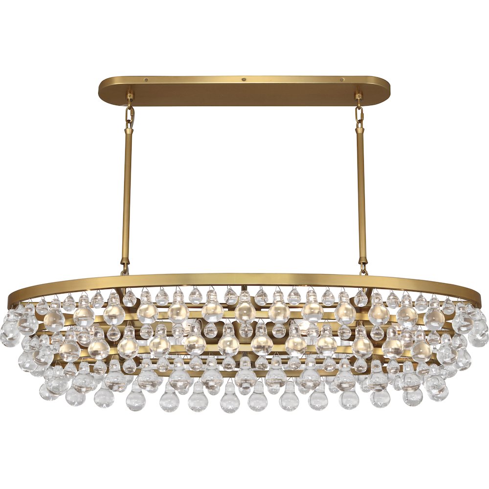 Bling Chandelier in Antique Brass Color. Picture 1
