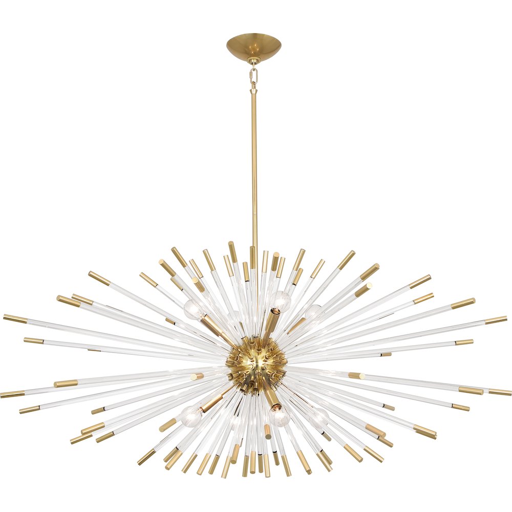 Andromeda Chandelier in Modern Brass Color. Picture 1