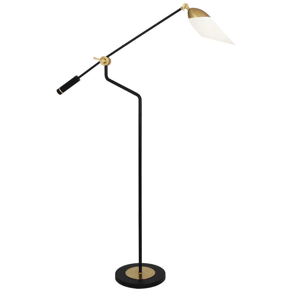 Ferdinand Floor Lamp in Matte Black Painted Color. Picture 1