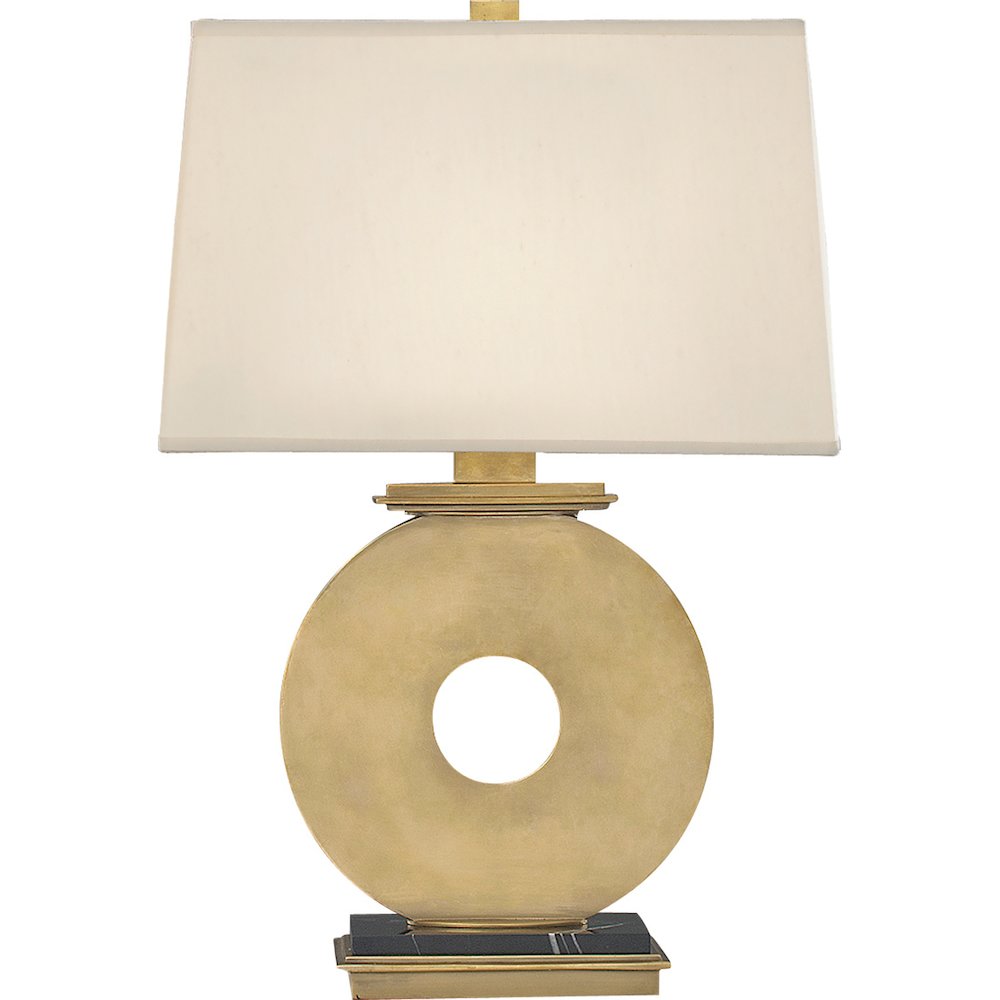 Tic-Tac-Toe Table Lamp in Natural Brass Color. Picture 1