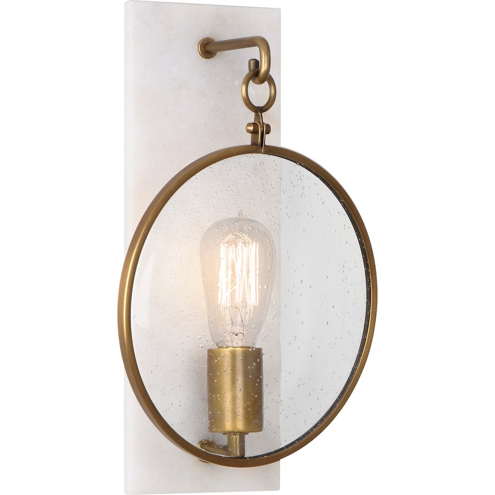 Fineas Wall Sconce in Aged Brass Color. Picture 1