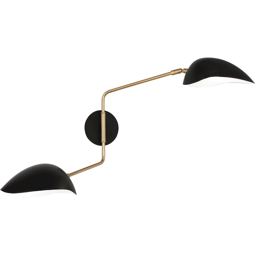 Rico Espinet Racer Wall Sconce in Modern Brass Color. Picture 1