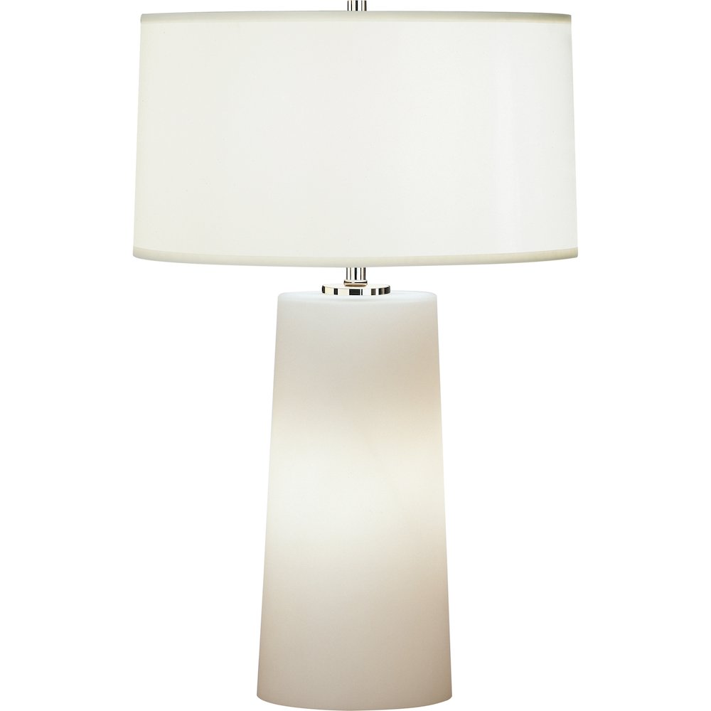 Rico Espinet Olinda Accent Lamp in Frosted White Cased Glass Base Color. Picture 1