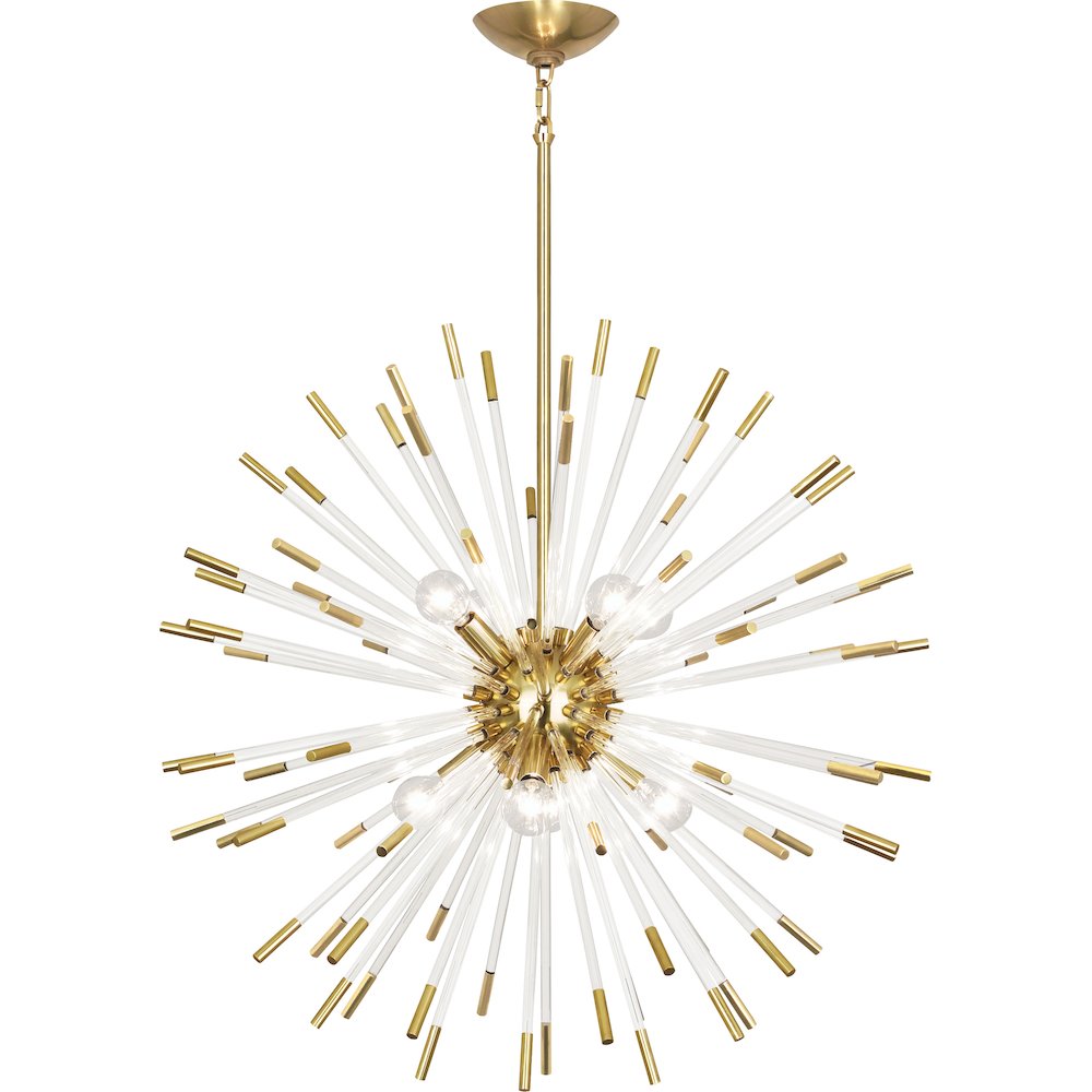 Andromeda Chandelier in Modern Brass Color. Picture 1