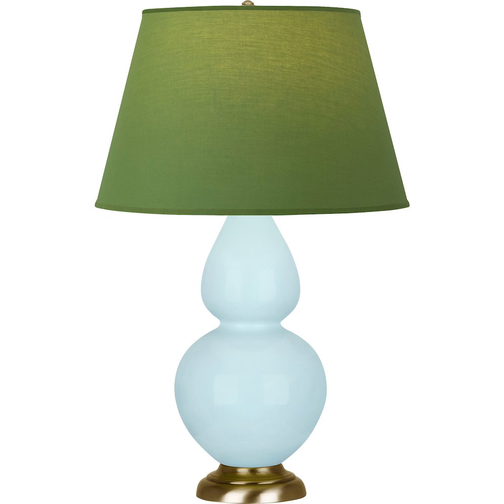 Baby Blue Double Gourd Table Lamp in Baby Blue Glazed Ceramic Color. Picture 1