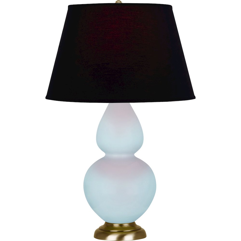 Baby Blue Double Gourd Table Lamp in Baby Blue Glazed Ceramic Color. Picture 1