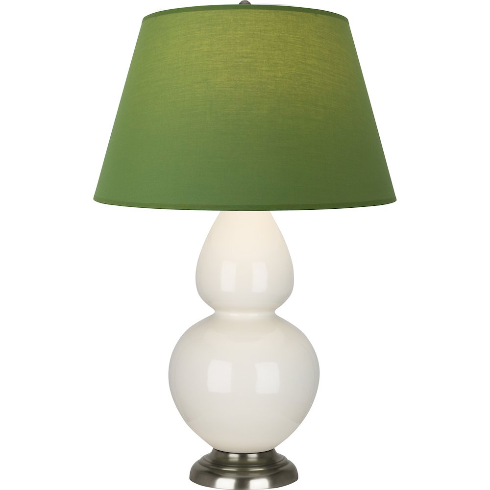 Bone Double Gourd Table Lamp in Bone Glazed Ceramic Color. Picture 1