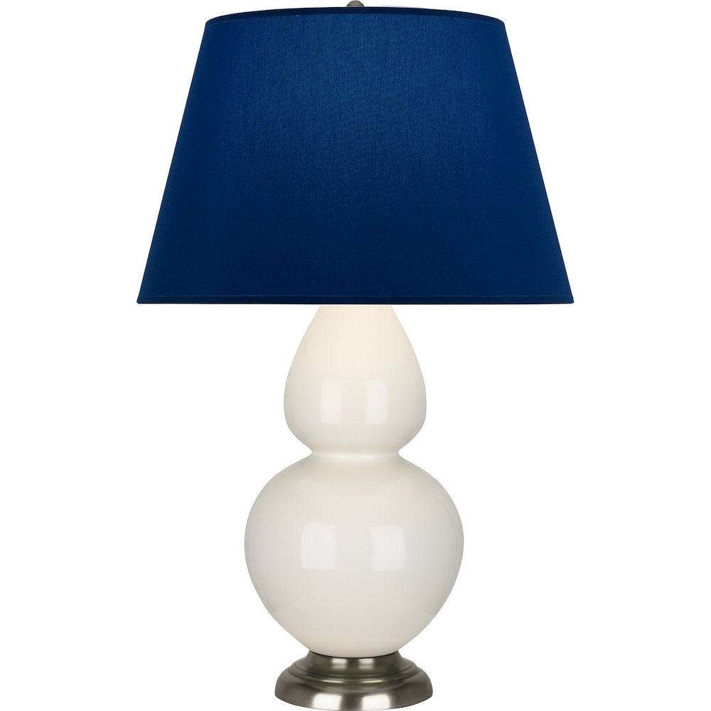 Bone Double Gourd Table Lamp in Bone Glazed Ceramic Color. Picture 1