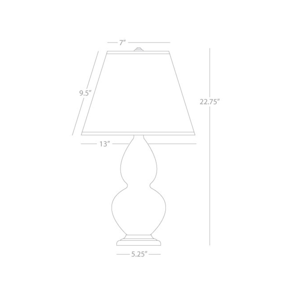 Smokey Taupe Small Double Gourd Accent Lamp in Smokey Taupe Glazed Ceramic Color. Picture 1