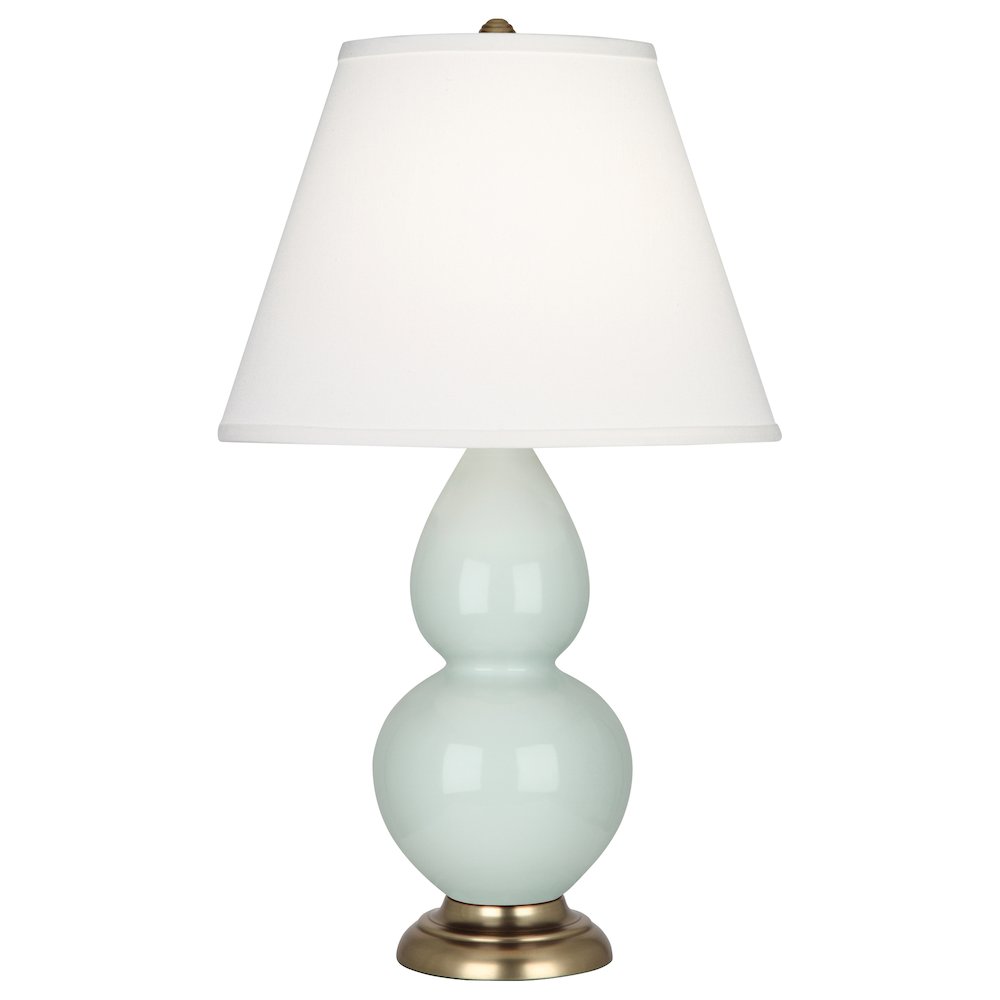 Celadon Small Double Gourd Accent Lamp in Celadon Glazed Ceramic Color. Picture 1