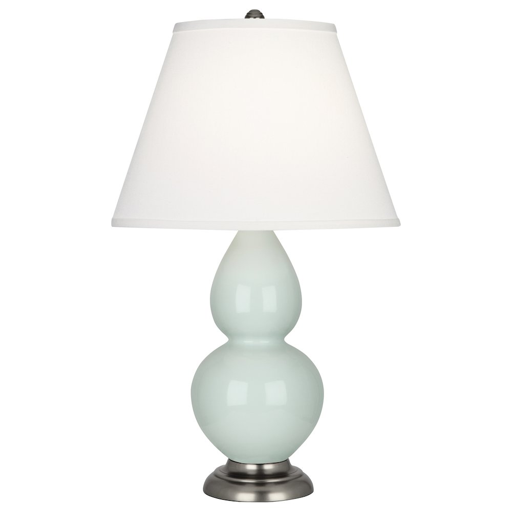 Celadon Small Double Gourd Accent Lamp in Celadon Glazed Ceramic Color. Picture 1