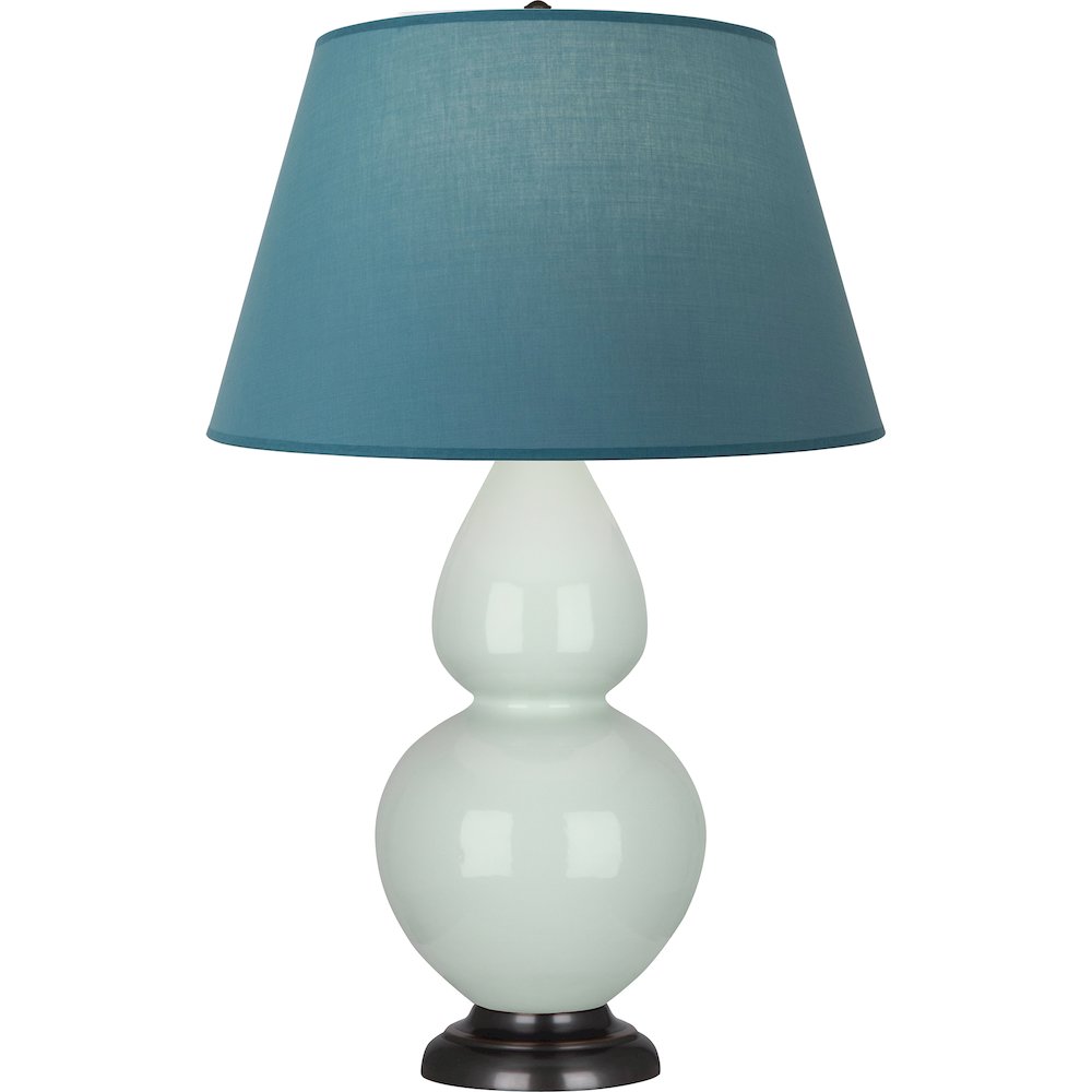 Celadon Double Gourd Table Lamp in Celadon Glazed Ceramic Color. Picture 1